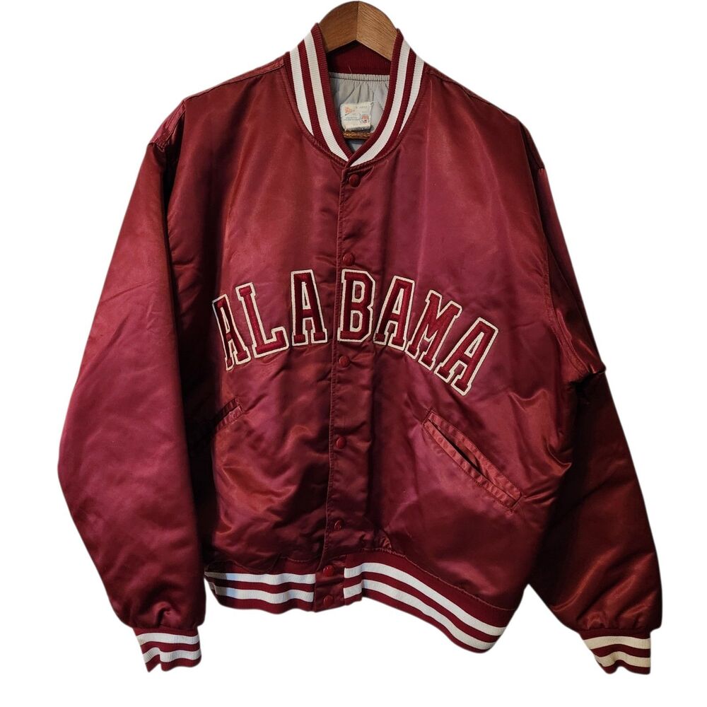 Vintage Felco Alabama Crimson Tide Nylon Bomber Jacket Size XL USA Made